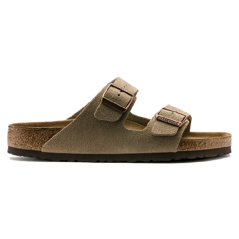 UNISEX BIRKENSTOCK ARIZONA SOFT FOOT BED | TAUPE SUEDE