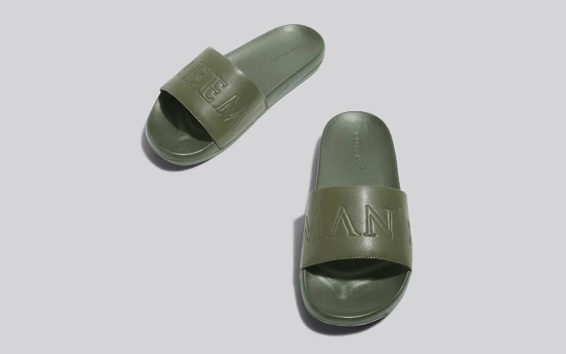 Trendy Lace-Up Boots Cushy Slides : Olive