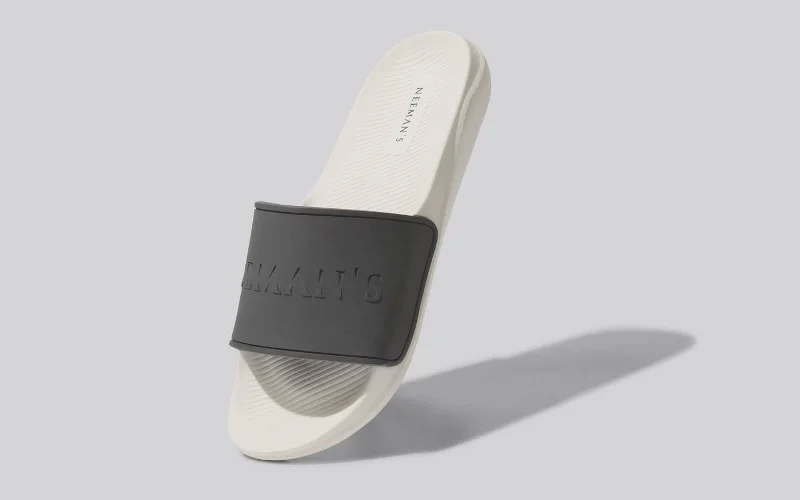 Stylish Sneakers For Hiking De-Stress Slides : White-Grey