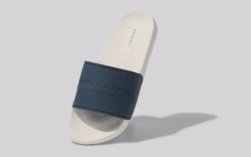 Stylish Boots For Hiking De-Stress Slides : White-Blue