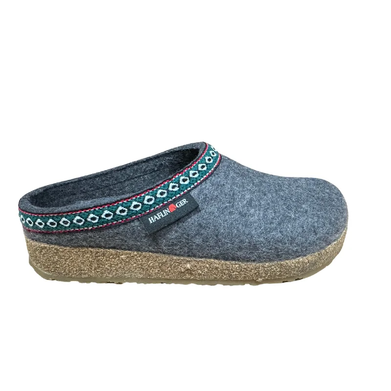 Haflinger Classic Wool Grizzly Clog - Grey