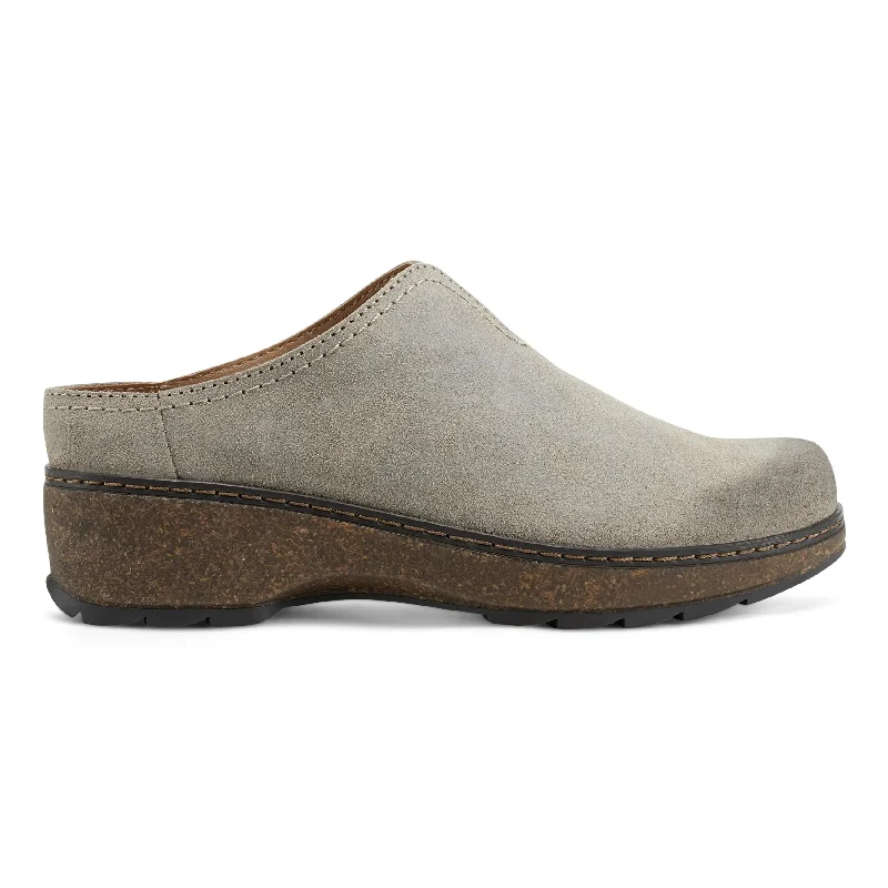 Kolia Round Toe Slip-on Casual Heeled Mules