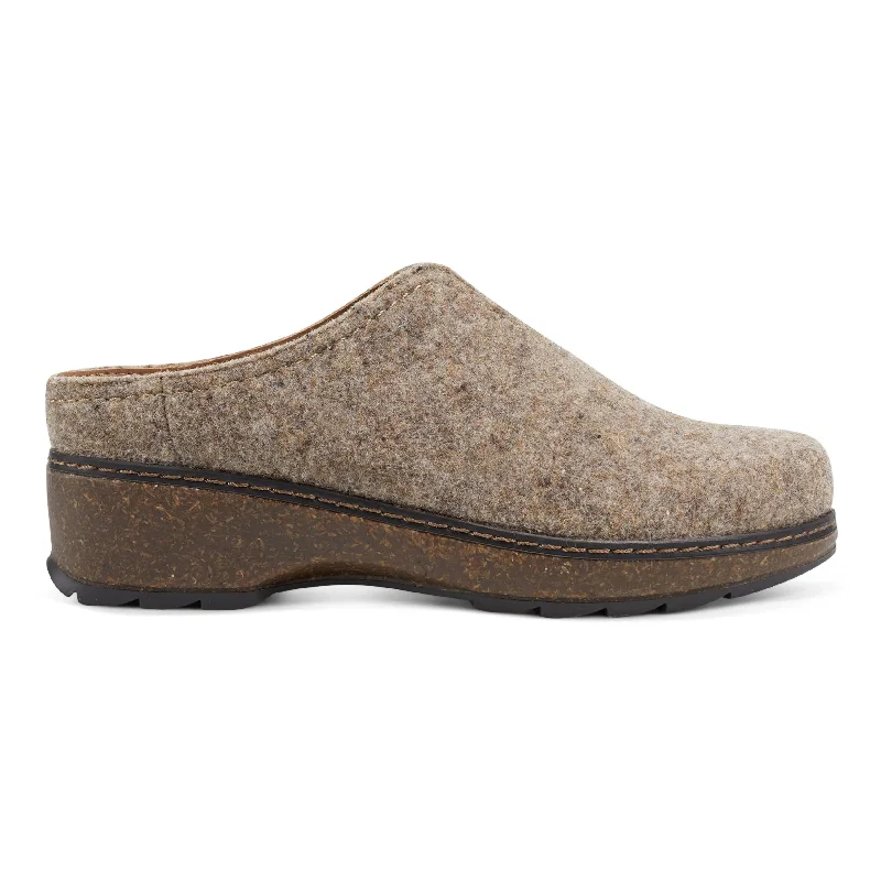 Kolia Round Toe Slip-on Casual Heeled Mules