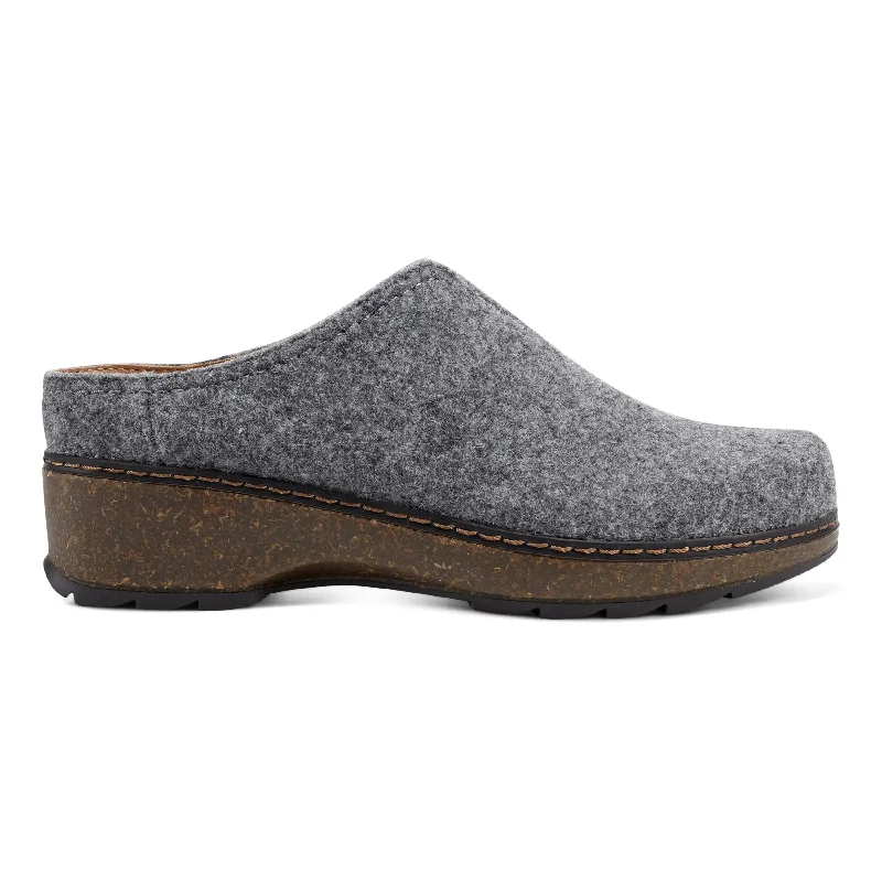 Kolia Round Toe Slip-on Casual Heeled Mules