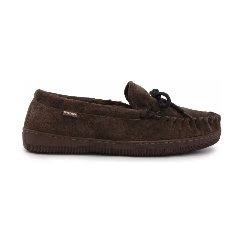 Lamo Men's Moccasin Slipper (Wide) - Chocolate - ONLINE STORE CREDIT/EXCHANGE ONLY