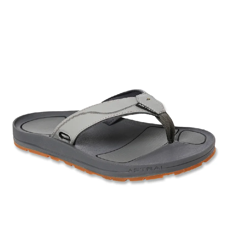 Stylish Hiking Sandals Online Sale Men's Astral Filipe Flip Flops Color: Seagull Gray