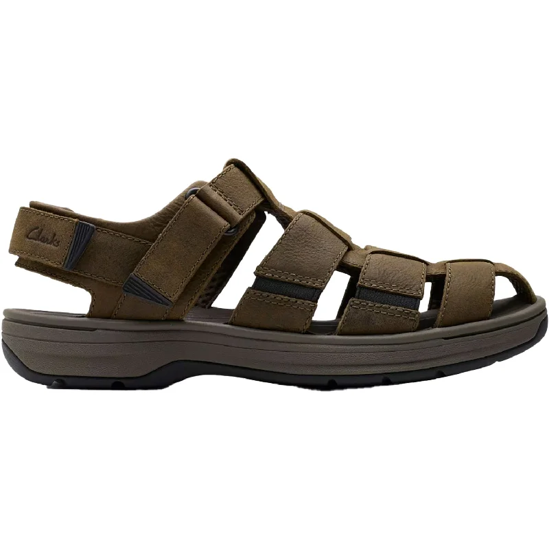 Comfortable Hiking Footwear Online Sale Men's Clarks Saltway Cove Dark Brown Leather