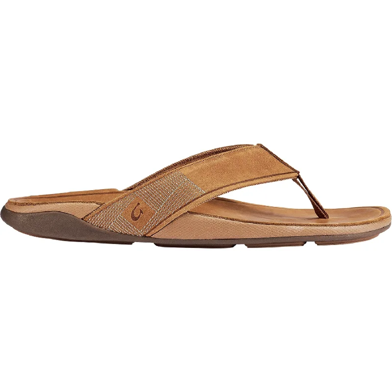 Fashionable Running Sneakers For Sale Men's OluKai Tuahine Toffee Leather