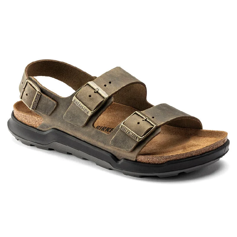 Designer Running Shoes Birkenstock Milano Rugged Faded Khaki Men's