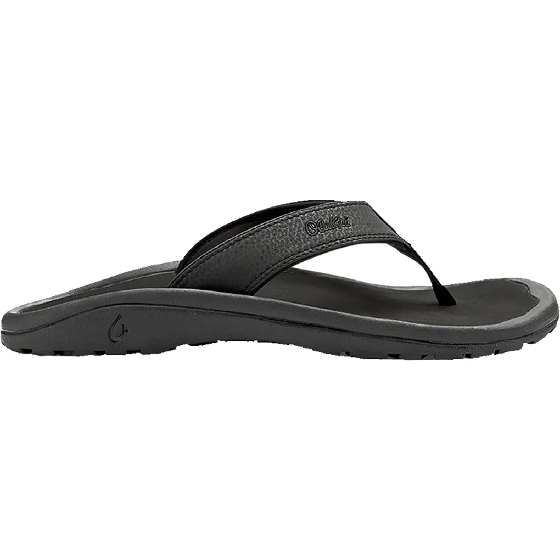 Best Running Footwear For Sale Men's OluKai Ohana Black Synthetic Leather