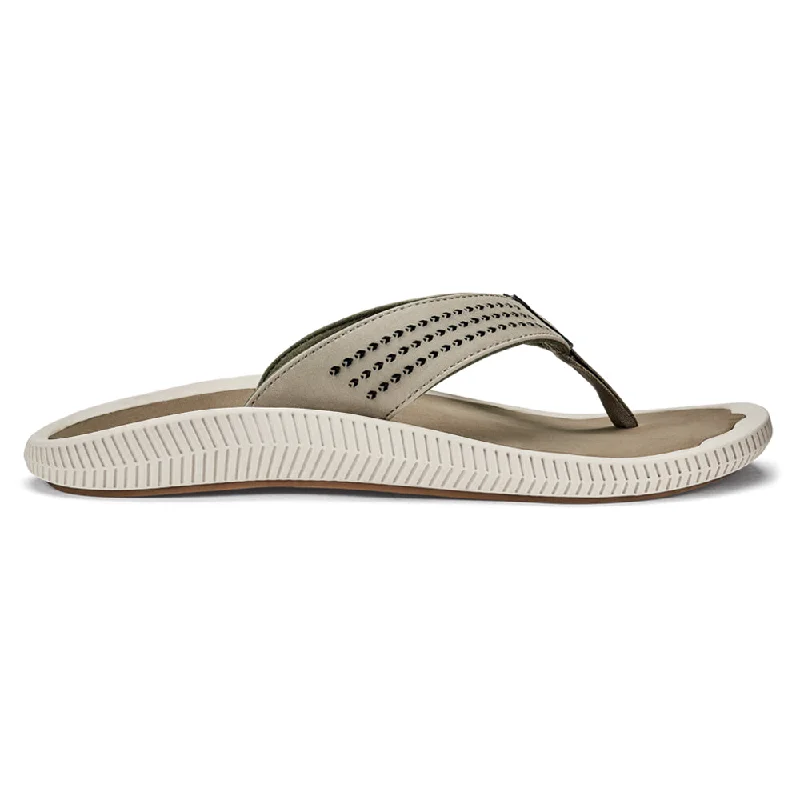 Comfortable Running Sneakers OluKai Ulele Flip Flop Clay/Mustang (Men's)