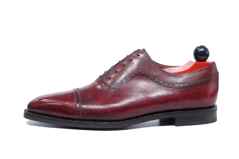 Comfortable Walking Sandals Palacio - MTO - Burgundy Marble Patina - LPB Last - City Rubber Sole Comfortable Walking Sandals Palacio - MTO - Burgundy Marble Patina - LPB Last - City Rubber Sole