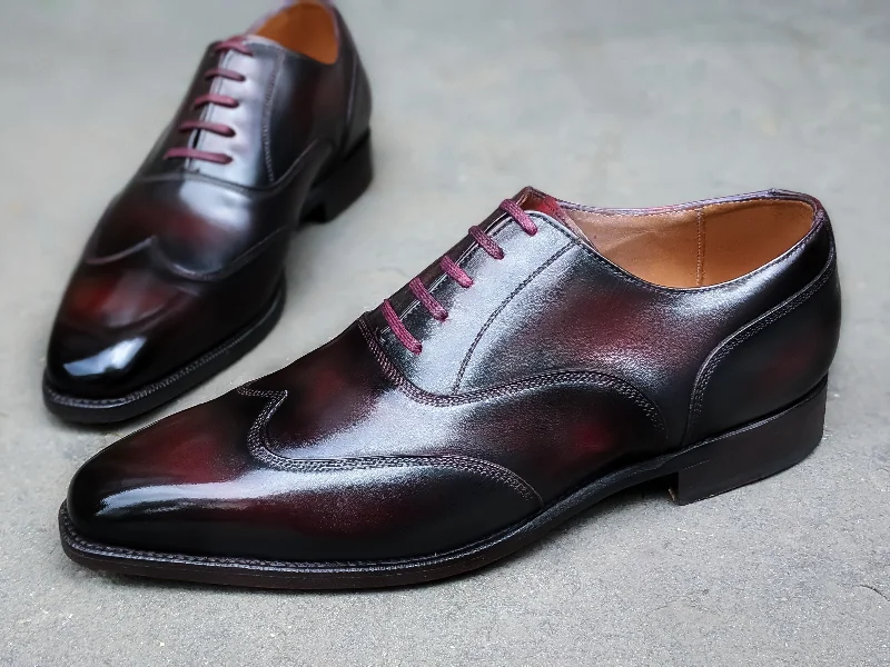 Classic Flat Shoes Patina Comte Dracule - MTO - Pullman