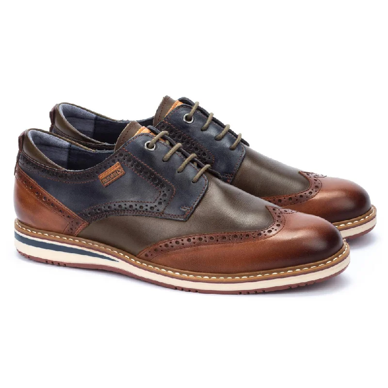 Trendy Platform Sneakers Pikolinos Avila Brandy Leather Shoe (Men's)