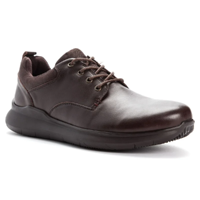 Comfortable Sandals For Summer Propet Vinn Brown Leather Oxford (Men's)