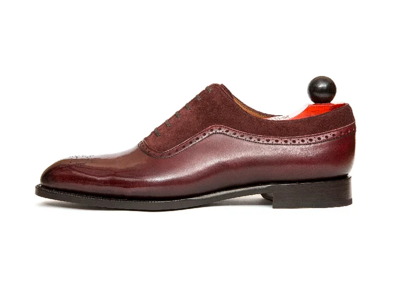 Leather Sandals For Sale Roosevelt - MTO - Burgundy Calf / Burgundy Suede - NGT Last - Single Leather Sole Leather Sandals For Sale Roosevelt - MTO - Burgundy Calf / Burgundy Suede - NGT Last - Single Leather Sole