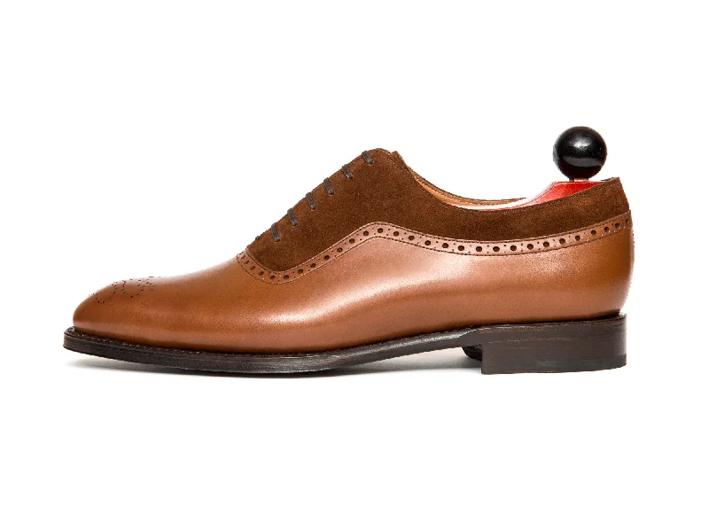 Trendy Boots For Winter Roosevelt - MTO - Caramel Calf / Snuff Suede - NGT Last - Single Leather Sole Trendy Boots For Winter Roosevelt - MTO - Caramel Calf / Snuff Suede - NGT Last - Single Leather Sole