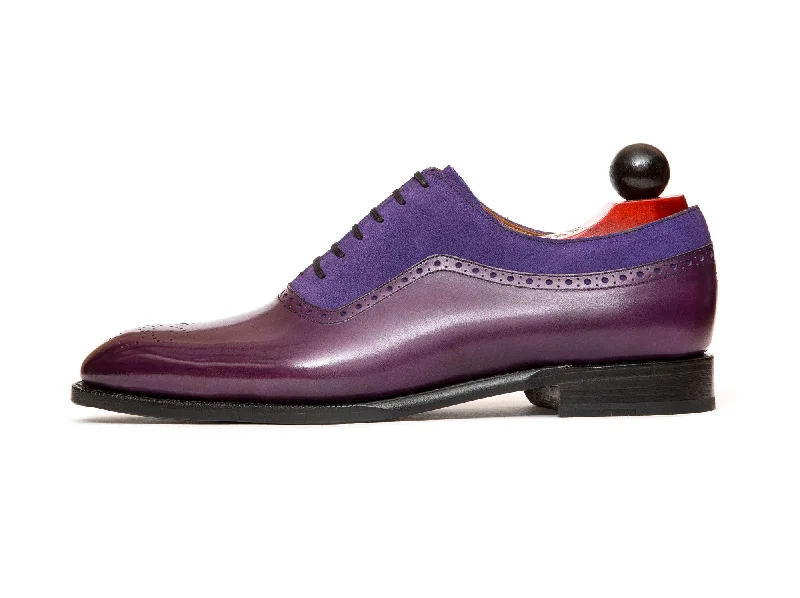 Fashionable Work Sneakers Roosevelt - MTO - Purple Calf / Purple Suede - NGT Last - Single Leather Sole Fashionable Work Sneakers Roosevelt - MTO - Purple Calf / Purple Suede - NGT Last - Single Leather Sole