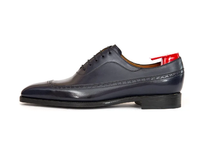 Trendy Formal Shoes Sebastien - MTO - Marine Blue Calf - LPB Last - Single Leather Sole