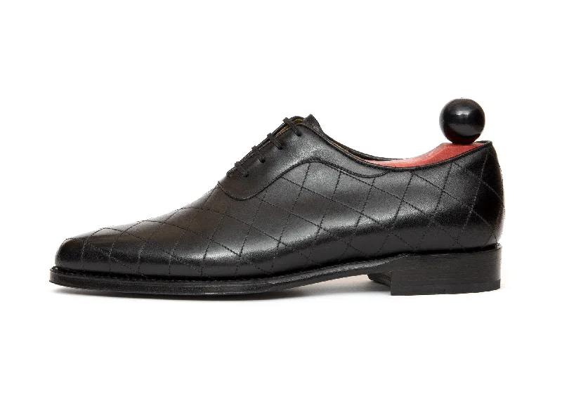 Running Shoes For Hiking Spokane - MTO - Quilted Black Calf - JKF Last - Single Leather Sole Running Shoes For Hiking Spokane - MTO - Quilted Black Calf - JKF Last - Single Leather Sole