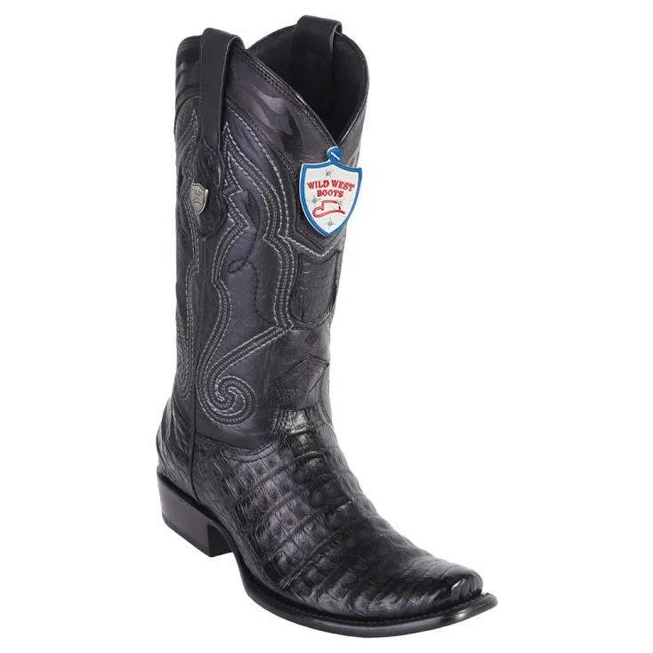 Wild West Boots #2798205 Men's | Color Black | Men's Wild West Caiman Belly Boots Dubai Toe Handcrafted