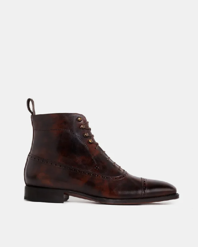 Museum Brown Balmoral Brogue Boot