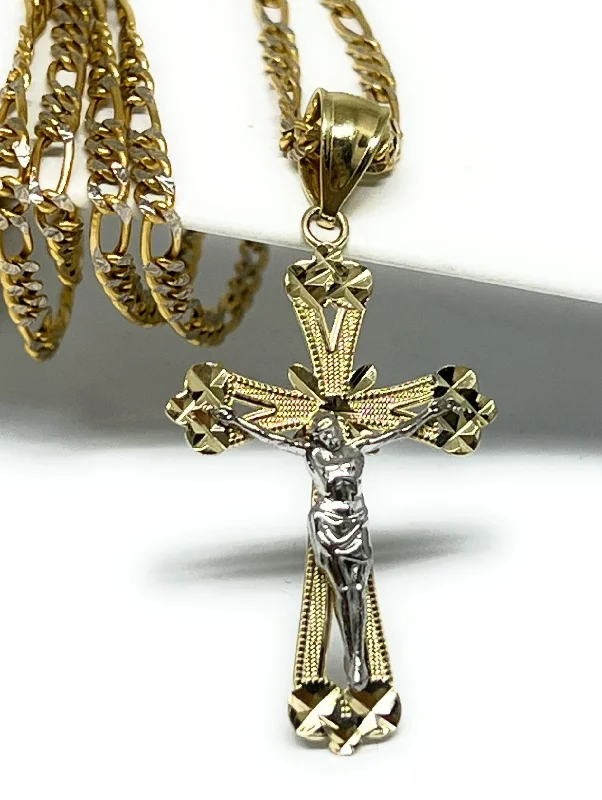 rose gold bar bracelet personalized 10k Solid Gold Yellow 2-Tone Jesus Cross Crucifix Pendant Necklace rose gold bar bracelet personalized 10k Solid Gold Yellow 2-Tone Jesus Cross Crucifix Pendant Necklace