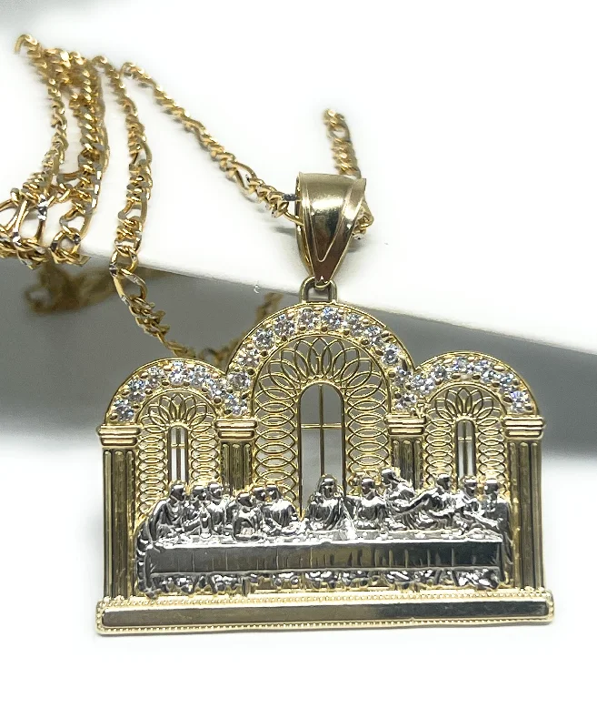 diamond wedding band for women 10k Solid Gold Yellow 2-Tone Jesus Last Supper CZ Pendant Necklace (LG) (7.2g) diamond wedding band for women 10k Solid Gold Yellow 2-Tone Jesus Last Supper CZ Pendant Necklace (LG) (7.2g)