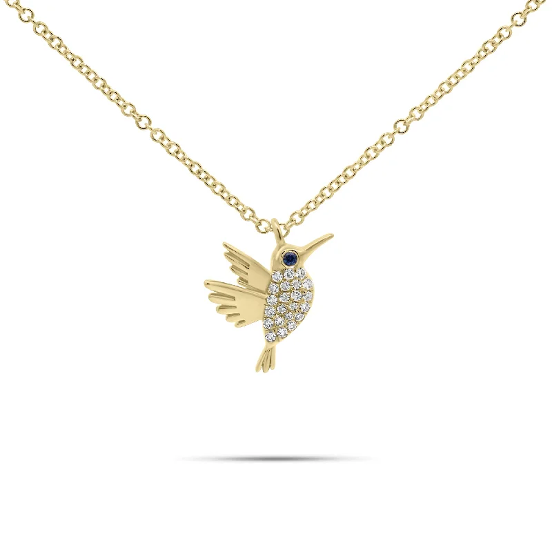 genuine ruby ring women Diamond & Sapphire Hummingbird Pendant