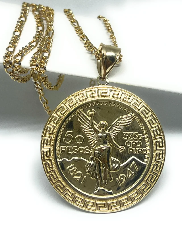 vintage gold engagement ring 14k Solid Gold Mexican Cenntenario MEANDROS BORDER Pendant Necklace (LG, MED, SM) vintage gold engagement ring 14k Solid Gold Mexican Cenntenario MEANDROS BORDER Pendant Necklace (LG, MED, SM)