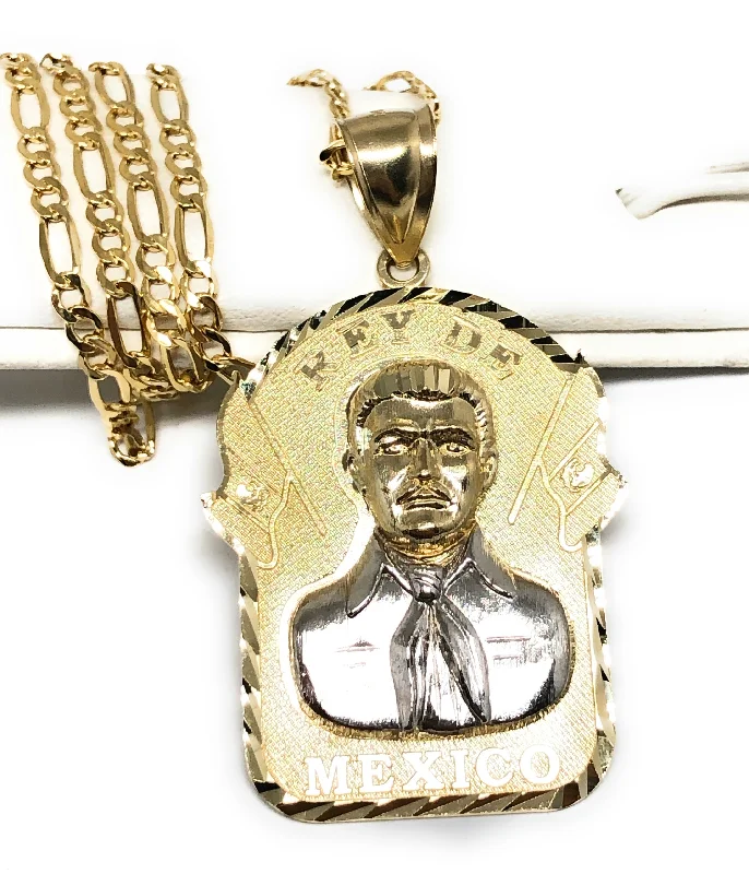 handcrafted beaded hoop earrings 14k Solid Gold Yellow 2-Tone Big Jesus Malverde Sinaloa Pendant Necklace (8.2g) handcrafted beaded hoop earrings 14k Solid Gold Yellow 2-Tone Big Jesus Malverde Sinaloa Pendant Necklace (8.2g)