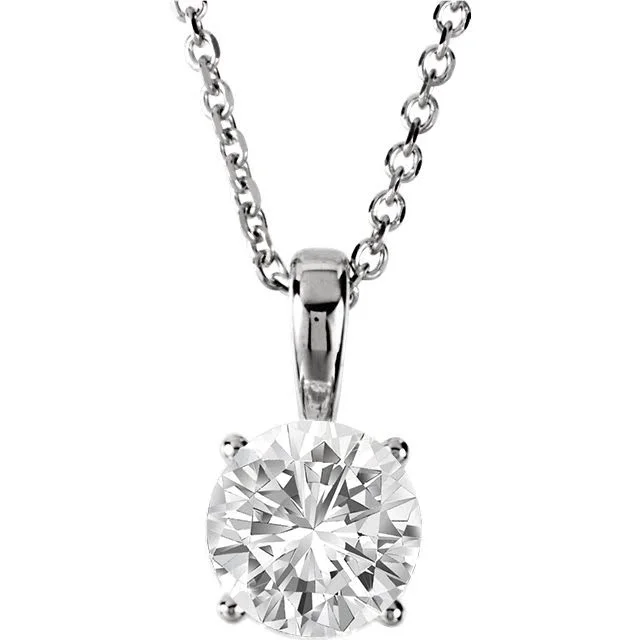 dainty snake ring gold 14KT Gold 1.00 CT Diamond Solitaire Necklace