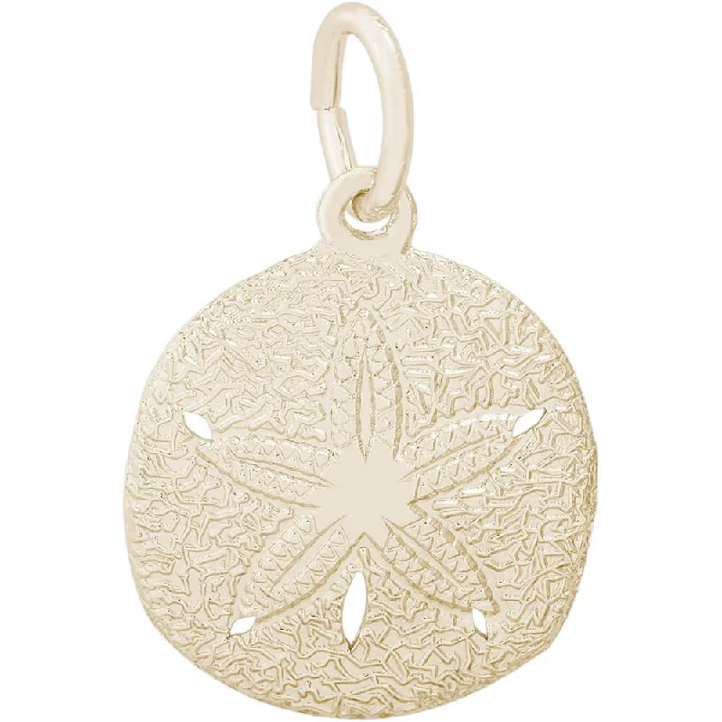 custom nameplate bracelet silver 14KT GOLD KEYHOLE SAND DOLLAR CHARM