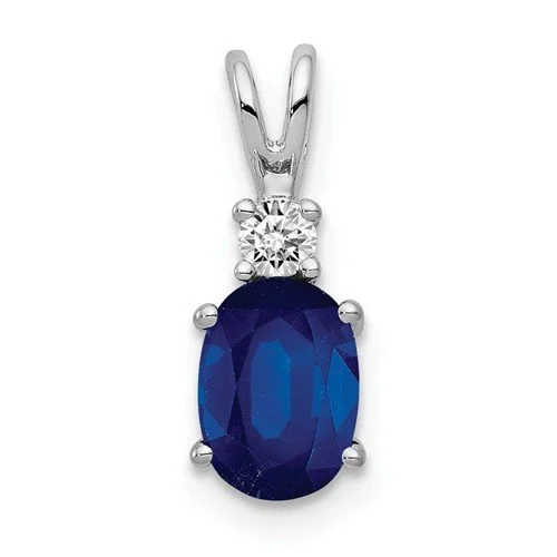 handmade braided leather necklace 14KT WHITE GOLD 1.10 CT BLUE SAPPHIRE & .05 CTW DIAMOND PENDANT handmade braided leather necklace 14KT WHITE GOLD 1.10 CT BLUE SAPPHIRE & .05 CTW DIAMOND PENDANT