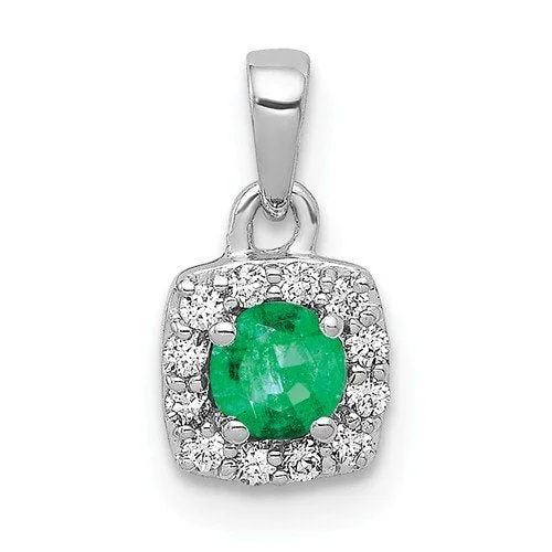 vintage pearl cluster earrings 14KT WHITE GOLD 0.30 CARAT EMERALD & DIAMOND SQUARE HALO PENDANT vintage pearl cluster earrings 14KT WHITE GOLD 0.30 CARAT EMERALD & DIAMOND SQUARE HALO PENDANT