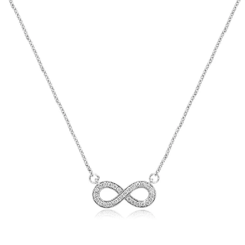 star-shaped cartilage stud earrings 14KT White Gold .28 CTW Diamond Infinity Pendant star-shaped cartilage stud earrings 14KT White Gold .28 CTW Diamond Infinity Pendant
