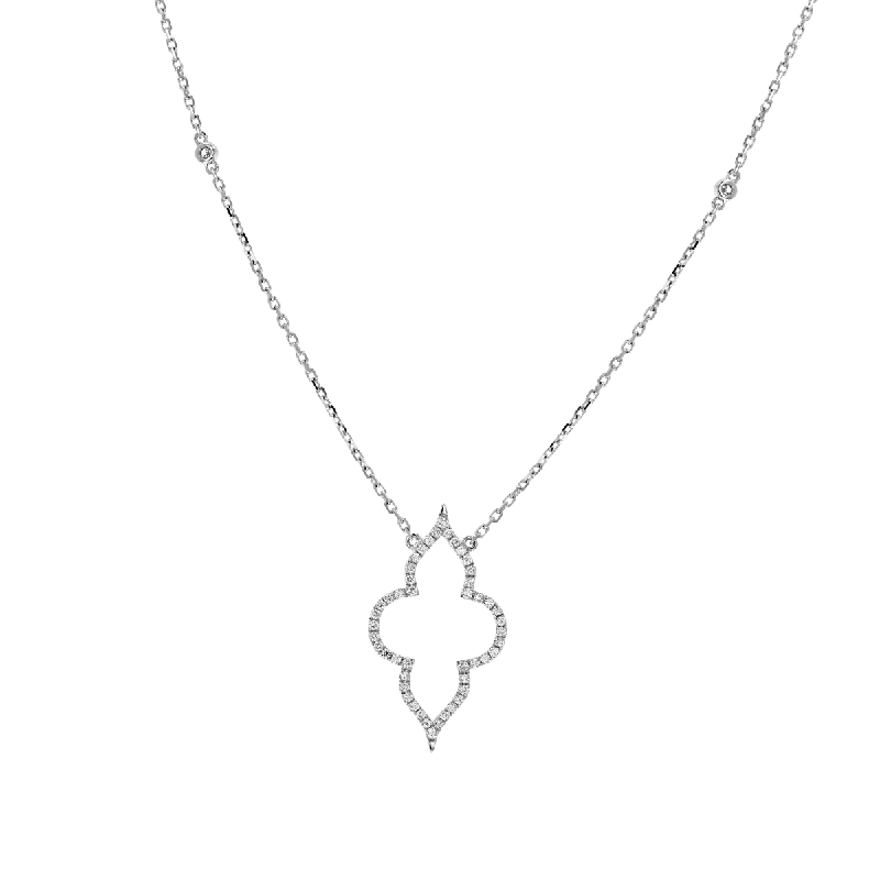 real garnet stacking rings 14KT White Gold .40 CTW Diamond Moroccan Pendant