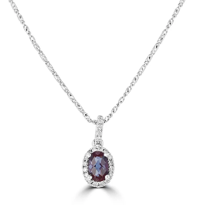 crystal drop earrings elegant 14KT WHITE GOLD 0.45 CT LAB CREATED ALEXANDRITE & .09 CTW DIAMOND HALO NECKLACE crystal drop earrings elegant 14KT WHITE GOLD 0.45 CT LAB CREATED ALEXANDRITE & .09 CTW DIAMOND HALO NECKLACE