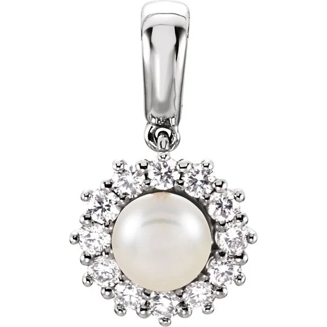 personalized bar necklace silver 14KT WHITE GOLD FRESHWATER CULTURED PEARL & 1/3 CTW DIAMOND PENDANT personalized bar necklace silver 14KT WHITE GOLD FRESHWATER CULTURED PEARL & 1/3 CTW DIAMOND PENDANT