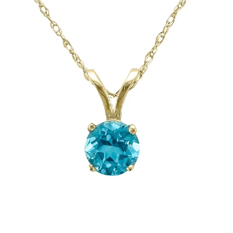 minimalist infinity ring 14KT YELLOW GOLD 1/2 CT ROUND SWISS BLUE TOPAZ NECKLACE