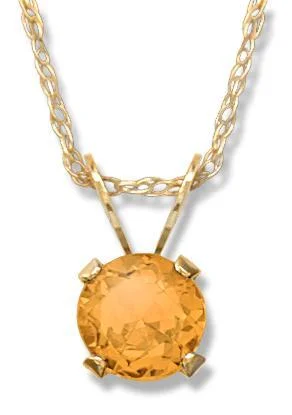customized infinity bracelet 14KT YELLOW GOLD 0.40 CT ROUND CITRINE NECKLACES