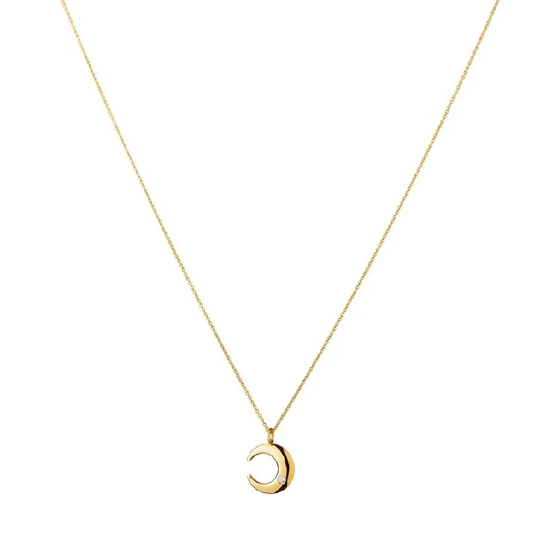 vintage turquoise pendant necklace Lunar 18K Gold Pendant w. Diamond