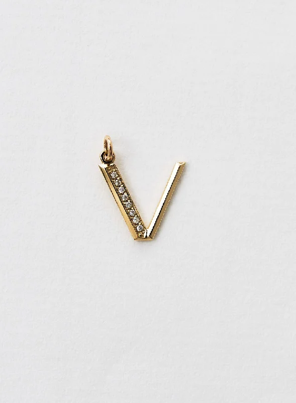 unique diamond stud earrings Diamond Letter V 18K Gold Necklace or Pendant w. Diamond unique diamond stud earrings Diamond Letter V 18K Gold Necklace or Pendant w. Diamond