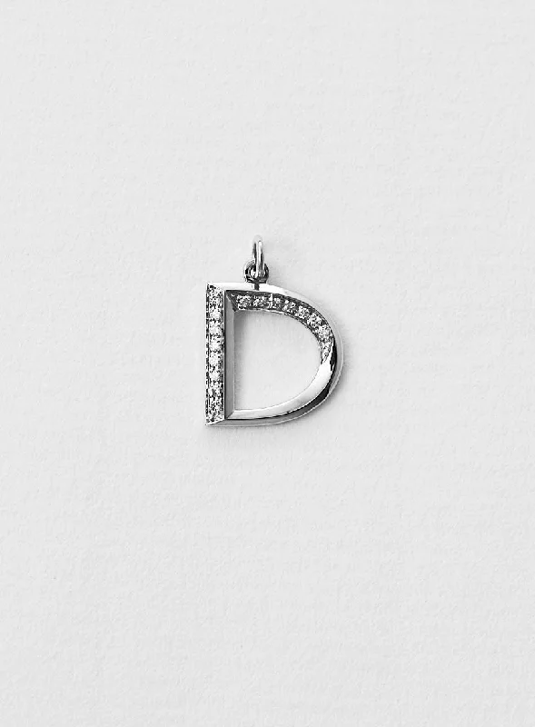 handcrafted beaded bracelet boho Diamond Letter D 18K Whitegold Necklace or Pendant w. Diamond handcrafted beaded bracelet boho Diamond Letter D 18K Whitegold Necklace or Pendant w. Diamond