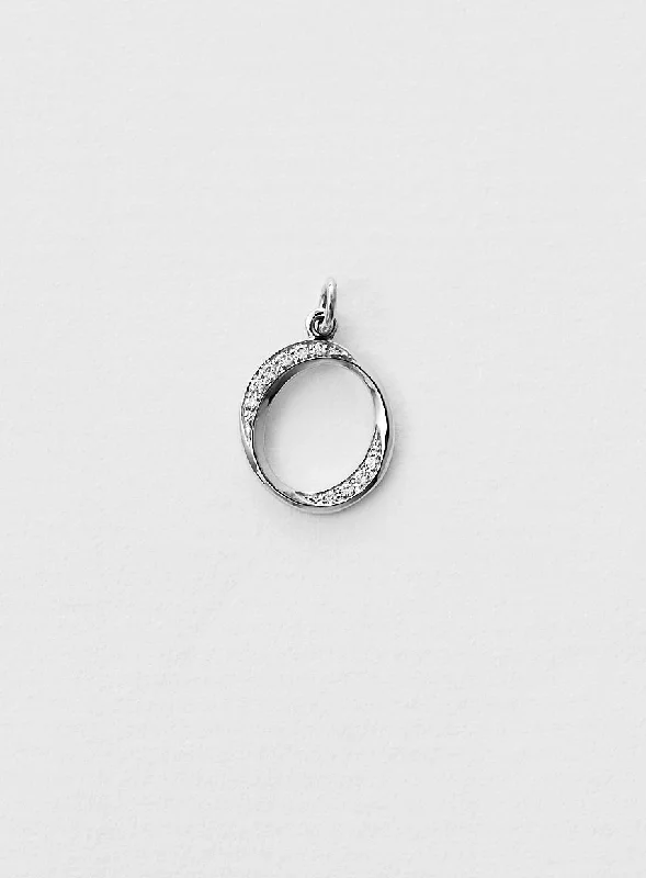 antique silver charm bracelet Diamond Letter O 18K Whitegold Necklace or Pendant w. Diamond antique silver charm bracelet Diamond Letter O 18K Whitegold Necklace or Pendant w. Diamond
