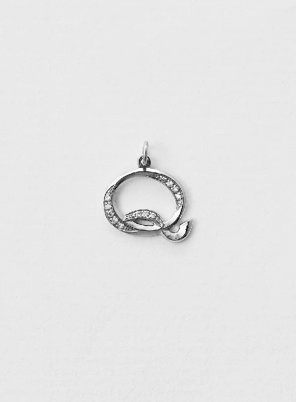 personalized silver cuff bracelet Diamond Letter Q 18K Whitegold Necklace or Pendant w. Diamond personalized silver cuff bracelet Diamond Letter Q 18K Whitegold Necklace or Pendant w. Diamond