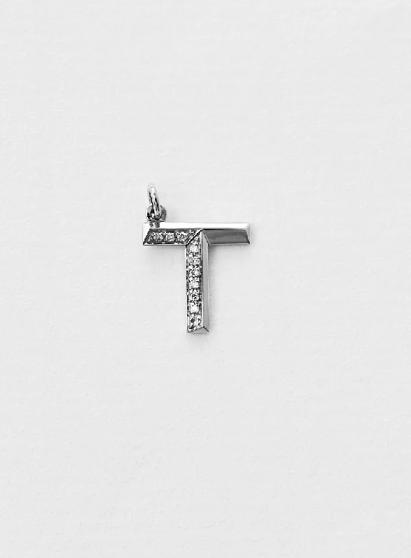 pearl and silver bracelet Diamond Letter T 18K Whitegold Necklace or Pendant w. Diamond pearl and silver bracelet Diamond Letter T 18K Whitegold Necklace or Pendant w. Diamond