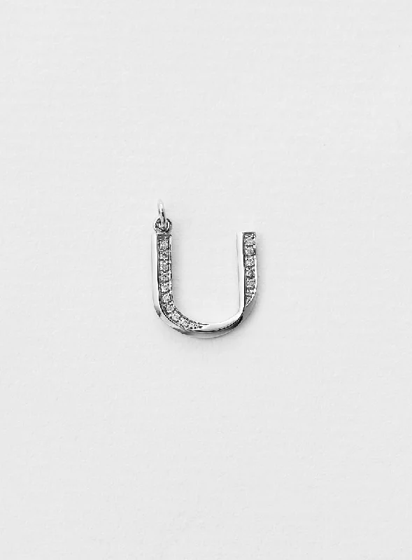 cubic zirconia eternity necklace Diamond Letter U 18K Whitegold Necklace or Pendant w. Diamond cubic zirconia eternity necklace Diamond Letter U 18K Whitegold Necklace or Pendant w. Diamond