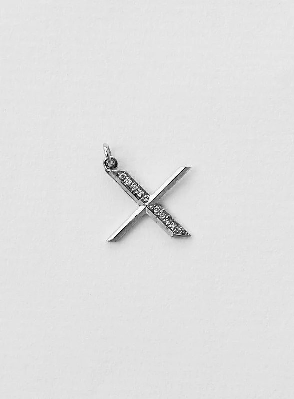 boho pearl charm bracelet Diamond Letter X 18K Whitegold Necklace or Pendant w. Diamond boho pearl charm bracelet Diamond Letter X 18K Whitegold Necklace or Pendant w. Diamond