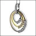 boho tassel earrings handmade Cubic Zirconia Cz 0.45 TCW Two Tone Pave Pendant